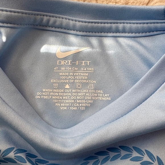 Nike Size 3/4 Matching Sky Blue Athletic Set - Picture 6 of 7